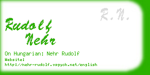 rudolf nehr business card